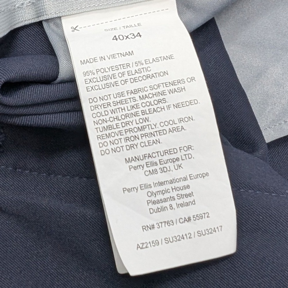Callaway Men's 40x34 Navy Golf Pants Performance Stretch Grip Waist Activewear - Picture 8 of 14